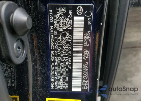 2014 Lexus Es 300H from USA, damaged, VIN JTHBW1GG4E2057120